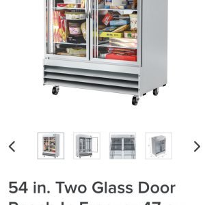 KOOLMORE 54 in. Two Glass Door Reach-In Freezer 47 cu ft. RIF-2D-GD